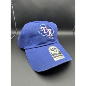New 47 Brand Texas Rangers Clean Up Adjustable Strap Back Hat